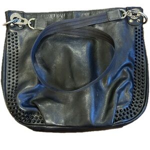 Rebecca Minkoff Black Leather Tote Purse.